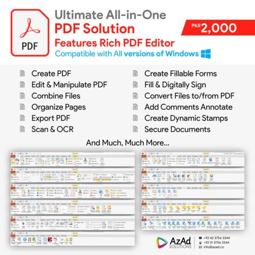 Ultimate AllinOne PDF Solution - AzAdPDFEditor - AzAd Solutions
